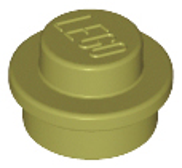 ID item:4073 Plate, Round 1 x 1 Olive Green