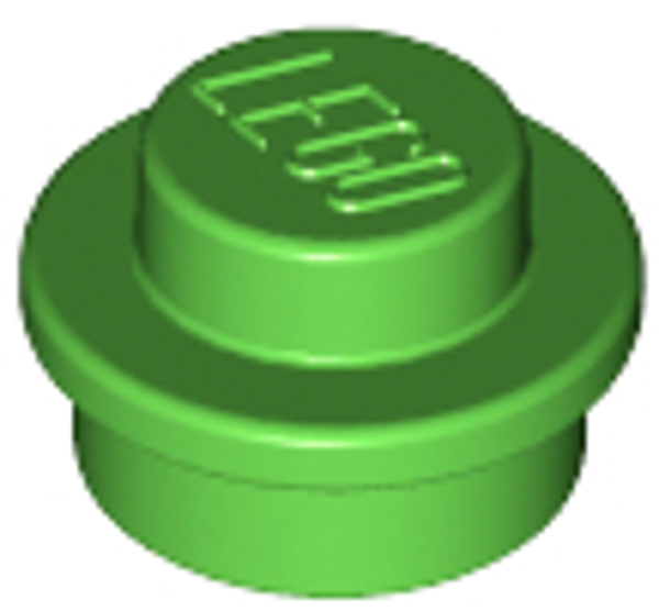 ID item:4073,Plate, Round 1 x 1, Bright Green