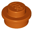 ID item:4073, Plate, Round 1 x 1, Dark Orange