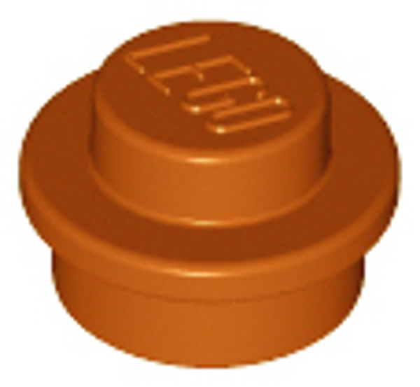 ID item:4073, Plate, Round 1 x 1, Dark Orange