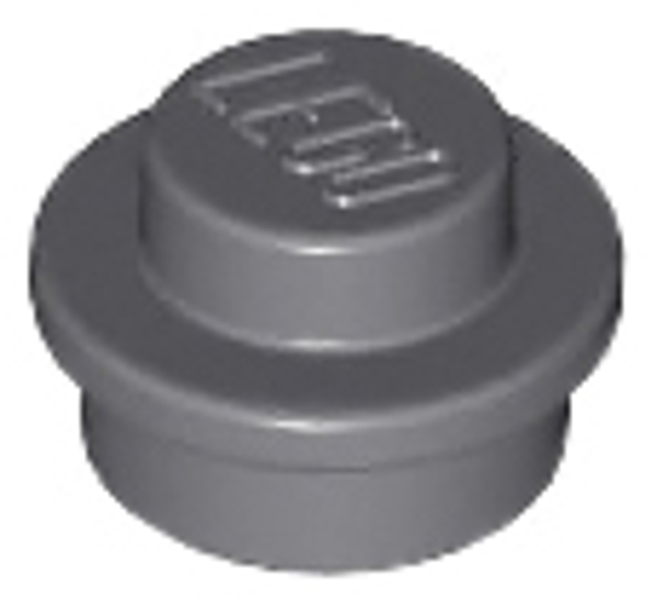 ID item:4073, Plate, Round 1 x 1, Dark Bluish Gray