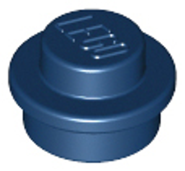 ID item:4073, Plate, Round 1 x 1, Dark Blue