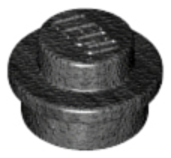 ID item:4073, Plate, Round 1 x 1, Pearl Dark Gray