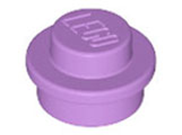 ID item:4073, Plate, Round 1 x 1, Medium Lavender