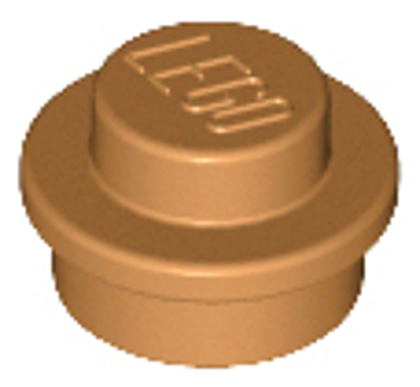 ID item:4073, Plate, Round 1 x 1, Medium Nougat