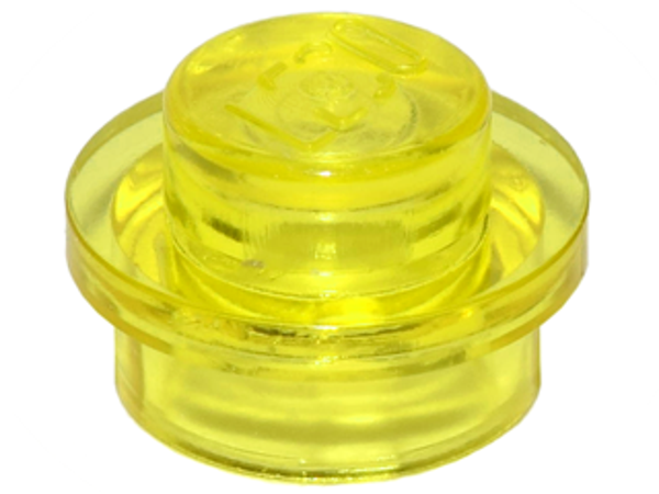 ID item:4073, Plate, Round 1 x 1, Trans Yellow