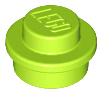 ID item:4073 Plate, Round 1 x 1 Lime