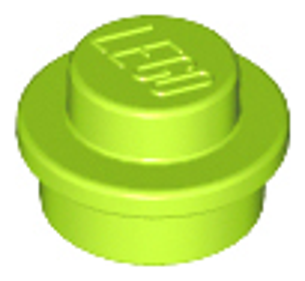 ID item:4073 Plate, Round 1 x 1 Lime