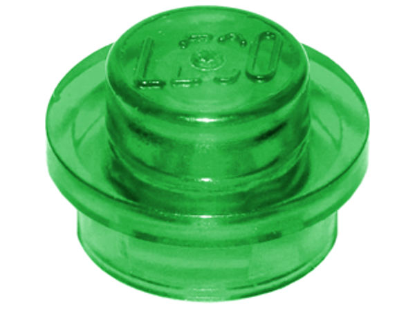 ID item:4073, Plate, Round 1 x 1, Trans Green
