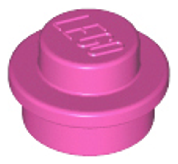 ID item:4073 Plate, Round 1 x 1 Dark Pink