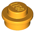 ID item:4073 Plate, Round 1 x 1 Bright light Orange
