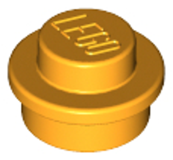 ID item:4073 Plate, Round 1 x 1 Bright light Orange