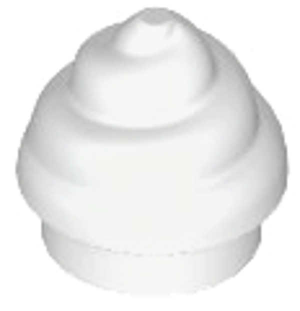 ID item:53119, Plate, Round 1 x 1 with Horizontal Swirl / Twist, White