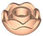 ID item:5904, Plant Flower Round with 2 Layers (Peony Rose), Light Nougat