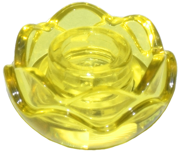 ID item:5904, Plant Flower Round with 2 Layers (Peony Rose), Trans Yellow