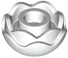 ID item:5904 Plant Flower Round with 2 Layers (Peony Rose), White