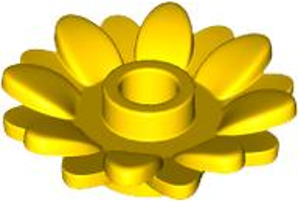 ID item:6901, Plant Flower 2 x 2 Round with 16 Petals (Sunflower), Yellow
