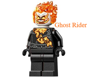 Lego Ghost Rider(Johnny Blaze) minifiguur met accessoires