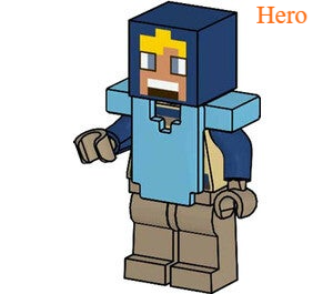 Lego Hero minifiguur met blauwe zwaard
