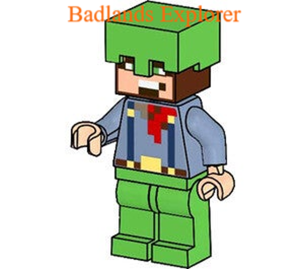 Lego Badlands Explorer minifiguur met schild en zwaard