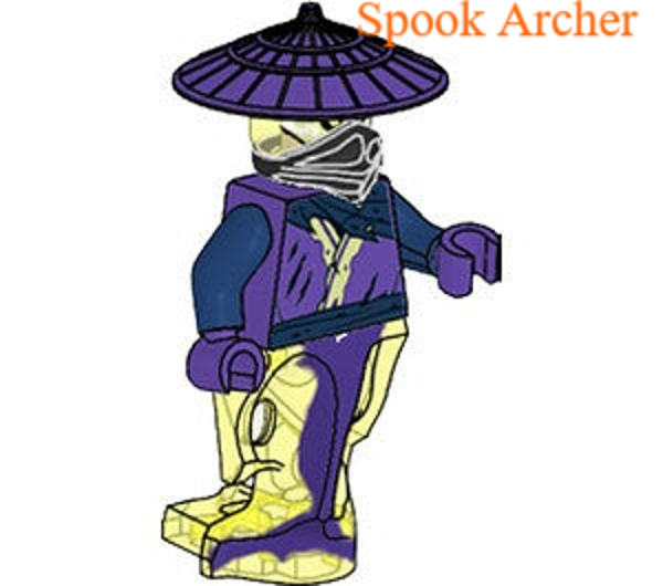 Lego Spook Archer Minifiguur met zilveren boog
