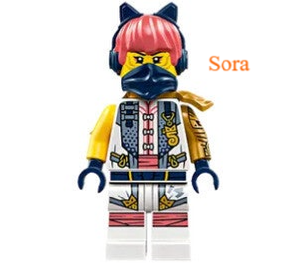Lego Sora minifiguur met zwaarden