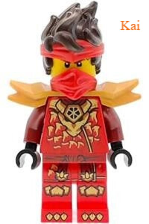 Lego Kai minifiguur met gouden zwaard