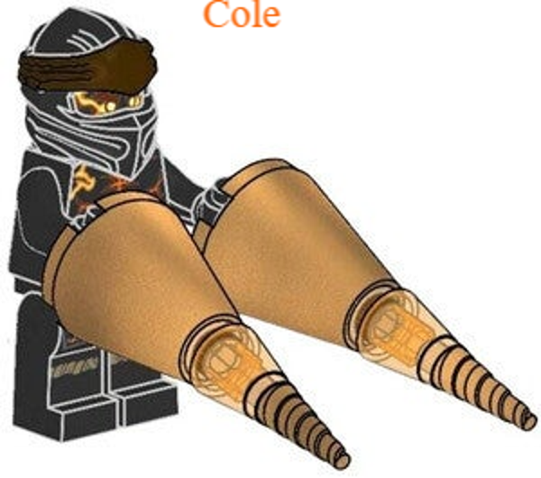 Lego Cole minifiguur met accesoires