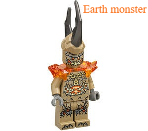 Lego Earth monster minifiguur met hamer