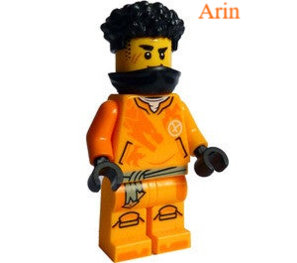 Lego Arin minifiguur met gouden zwaard