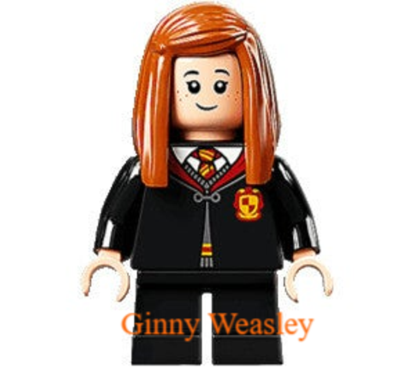 Lego Ginny Weasley minifiguur met tover stokjes