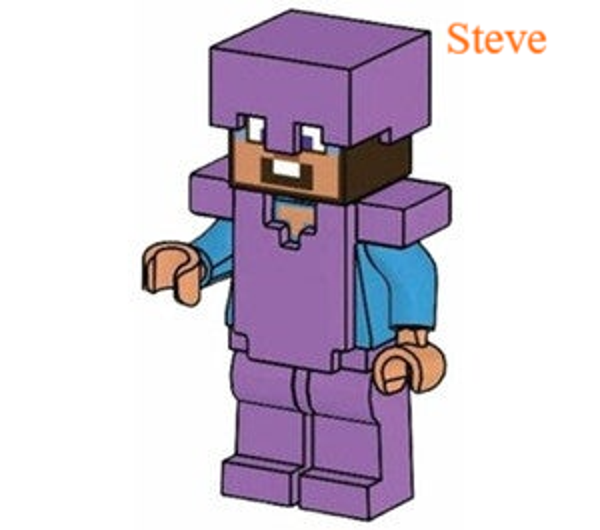 Lego Steve minifiguur met zwaard