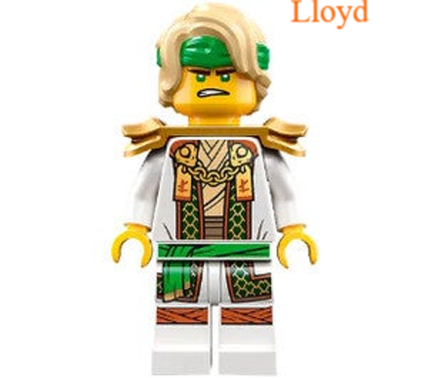 Lego Lloyd master minifiguur met twee wapens