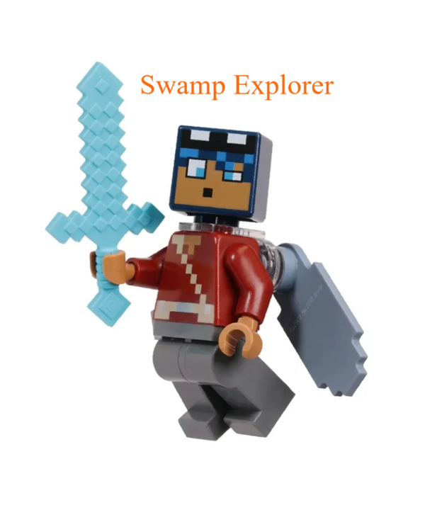 Lego Swamp Explorer minifiguur met zwaard en vleugels