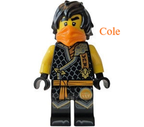 Lego Cole minifiguur met zwaard