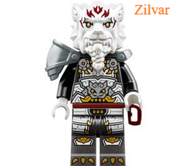 Lego Zilvar Minifiguur met Zilveren zwaard en bijl/hamer