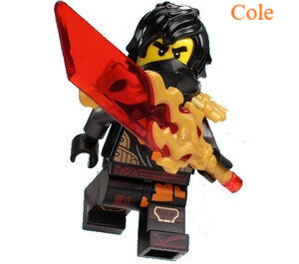 Lego Cole met rode zwaard