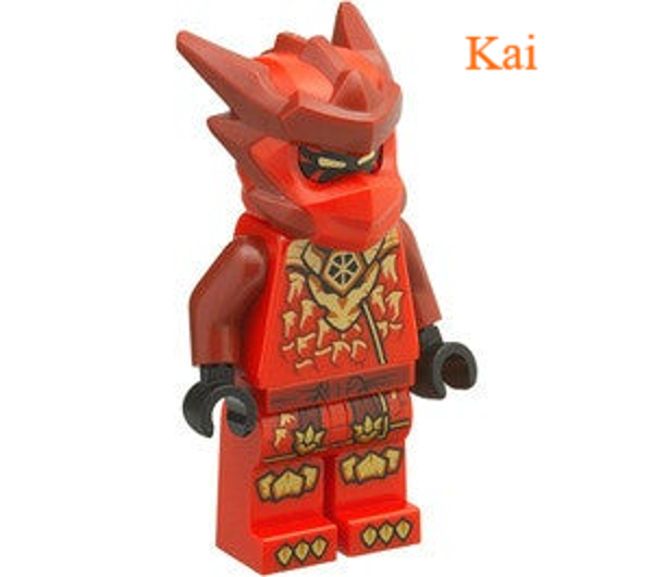 Lego Kai minifiguur met twee zwaarden