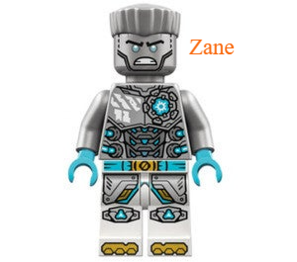 Lego Zane minifiguur met gouden Shurikens