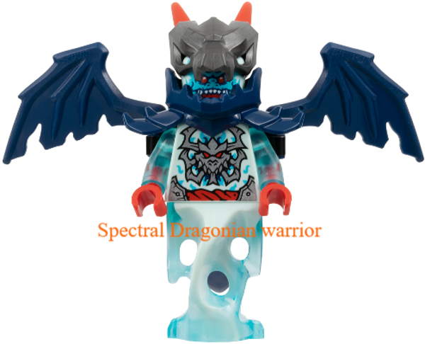 Lego Spectral Dragonian warrior minifiguur met zwaard