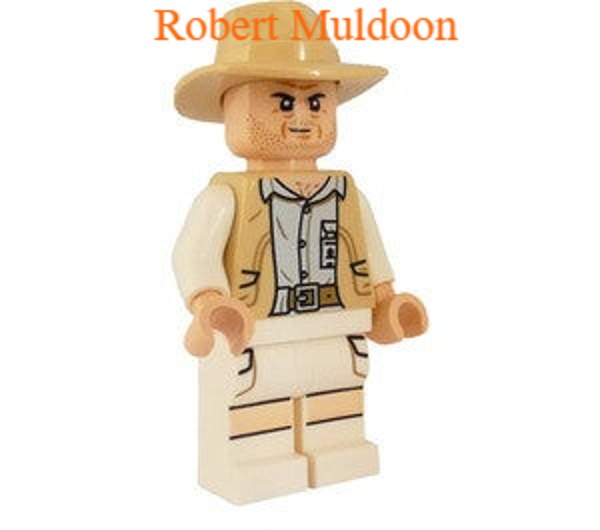 Lego Robert Muldoon minifiguur met accessoire