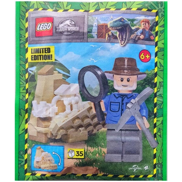 Lego Alan with dino skeleton 122334