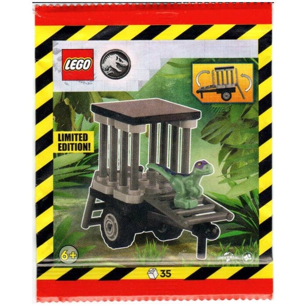 Lego baby raptor with transport cage 122502