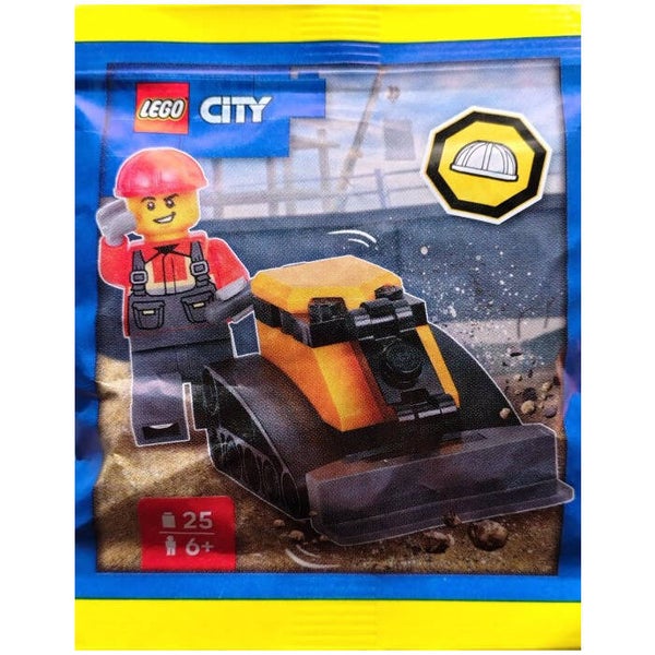 Lego Construction Worker with Bulldozer L0002221
