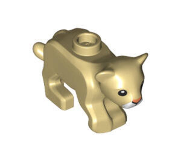 Lego leeuw cub met wit muzzle