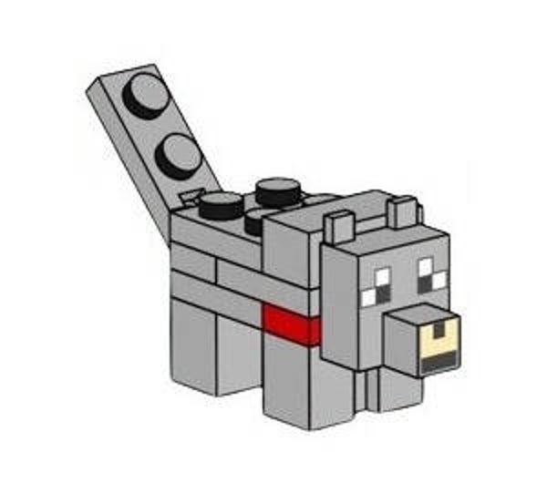 Lego wolf minifiguur