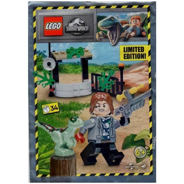 Lego Rainn Delacourt with raptor 122224