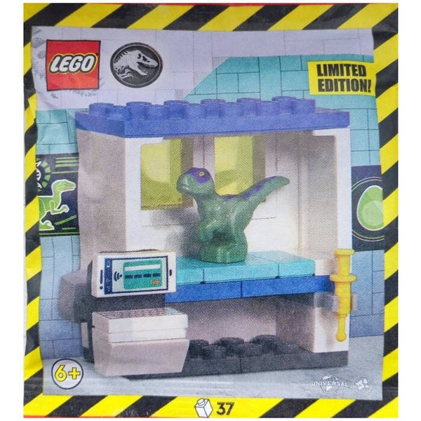 Lego raptor and laboratory 122404