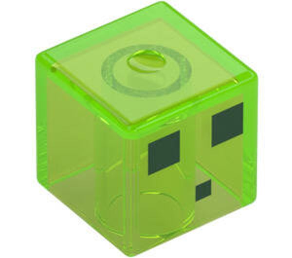 Lego vierkant minifiguur hoofd met slime gezicht