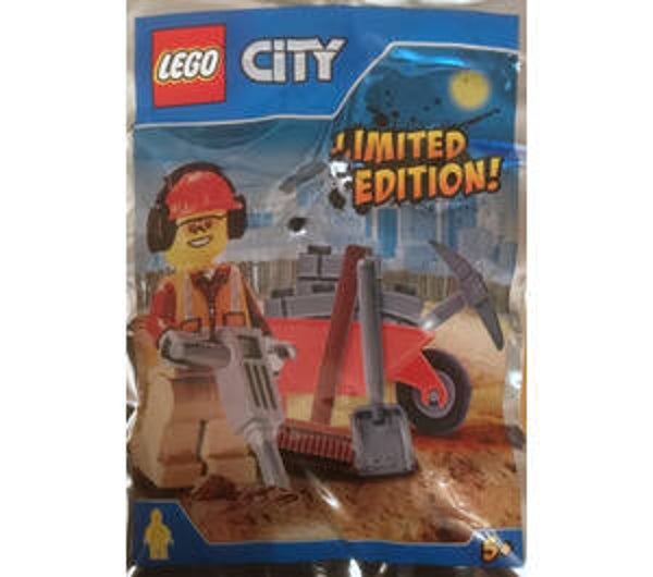 Lego workman and wheelbarrow 951702